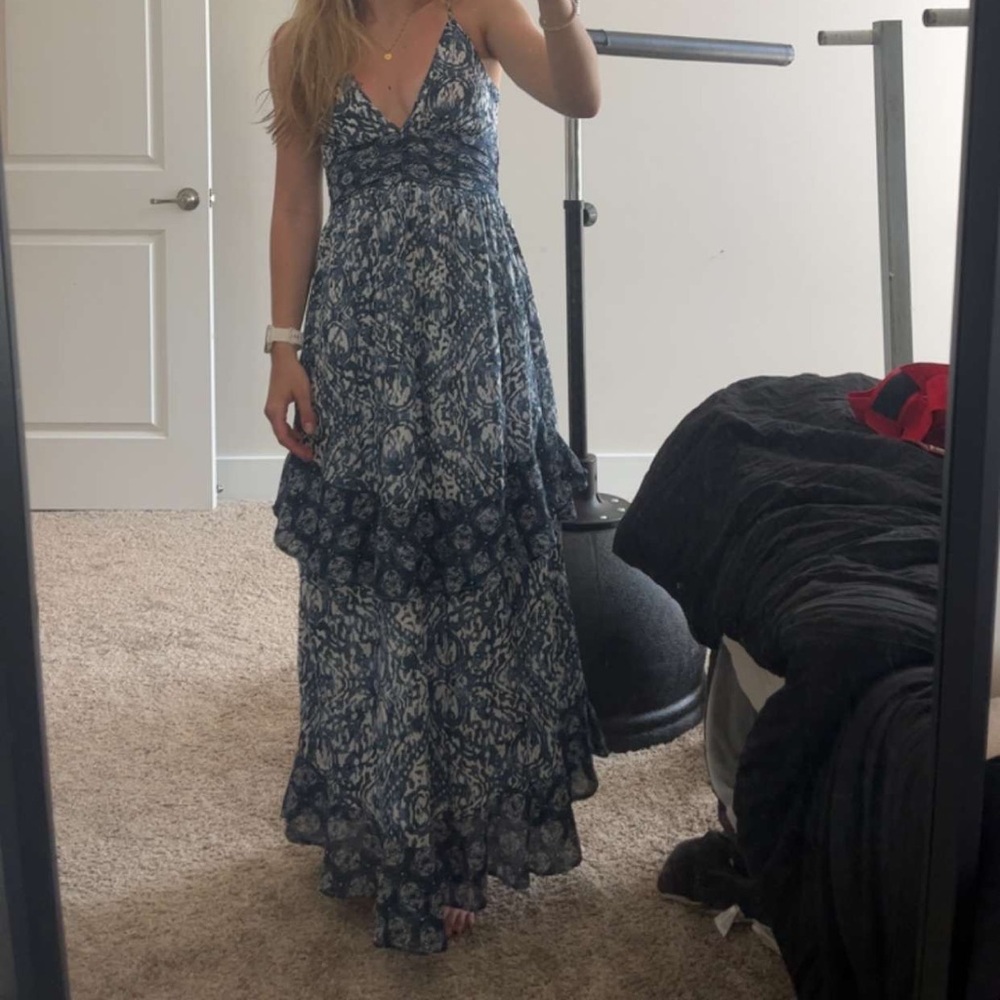 Blue and white dress A&F